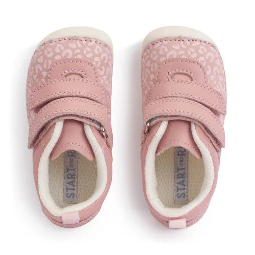 START-RITE Little Smile Pink Leather Nubuck Baby Prewalker Shoes - Emmanuelle Marshall Children's Shoes