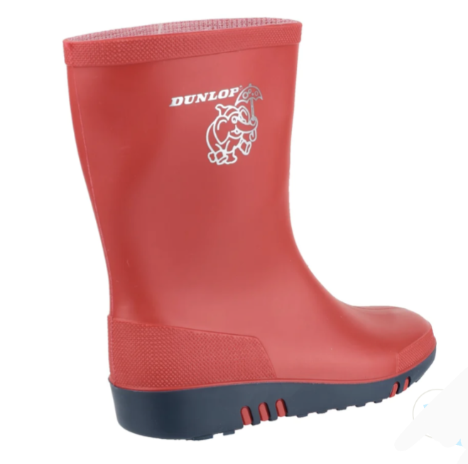 Dunlop Red Toddler Kids Wellies