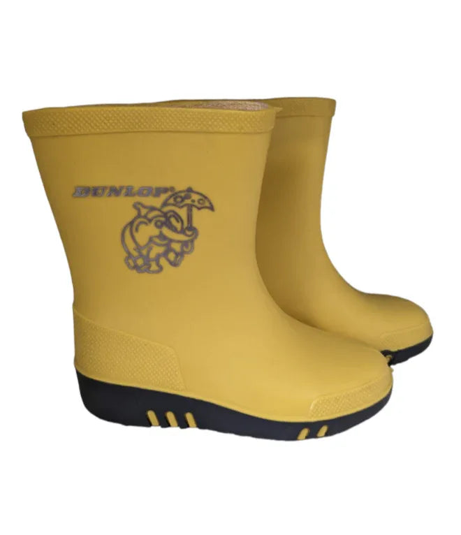 Kids Wellies by Dunlop Yellow Toddler kids Wellies