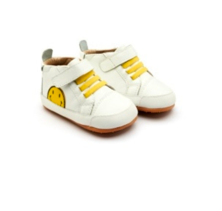 Oldsoles Spring Smiley Snow Yellow Baby/Prewalker Shoes