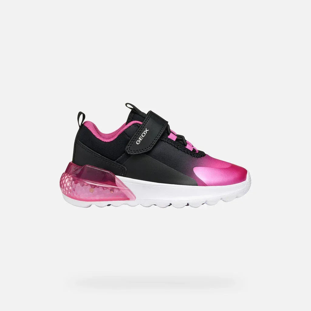 Geox J Activart Illuminus Black Fuchsia - Emmanuelle Marshall Children's Shoes
