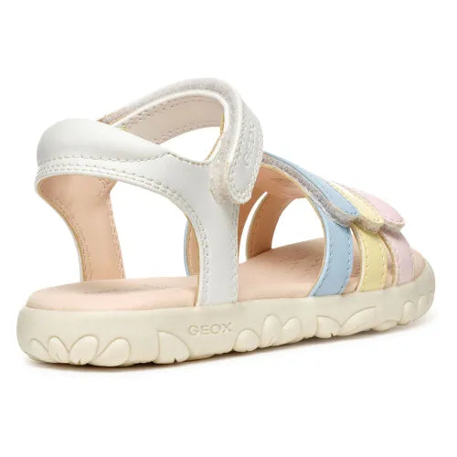 Geox J S Haiti White Multicolour Junior Sandals Geox