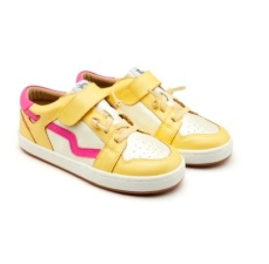 Oldsoles Field Runner Lemon Narcardo Blanco Junior Barefoot Shoes