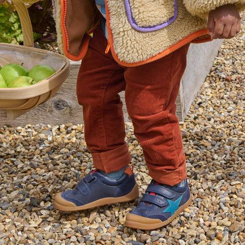 START-RITE Tickle Star Navy Multi Leather Toddler Kids Shoes - Emmanuelle Marshall Children's Shoes