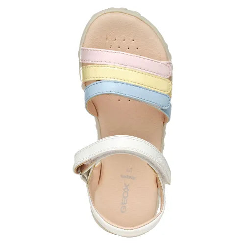 Geox J S Haiti White Multicolour Junior Sandals Geox
