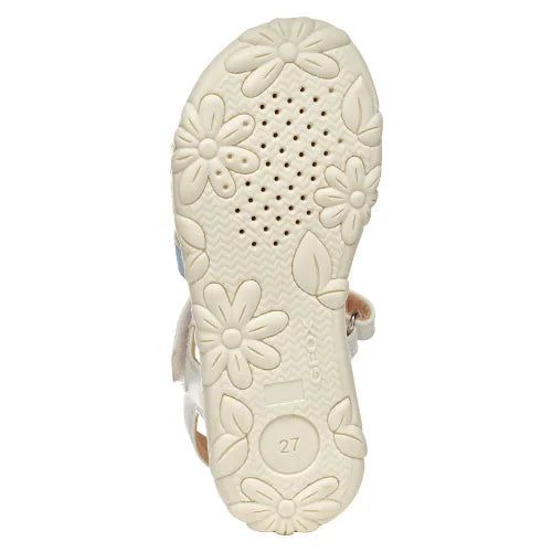 Geox J S Haiti White Multicolour Junior Sandals Geox