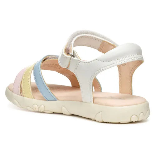 Geox J S Haiti White Multicolour Junior Sandals Geox