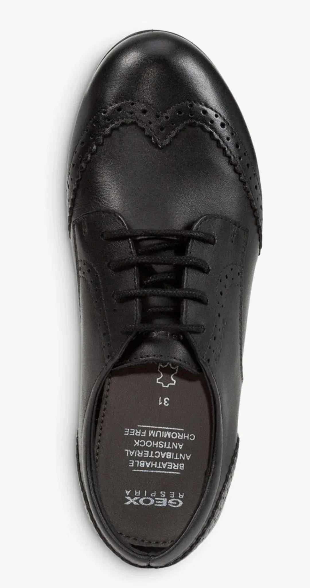 Geox J Plie Brogue Leather Lace Up School Shoes - Emmanuelle Marshall Children's Shoes