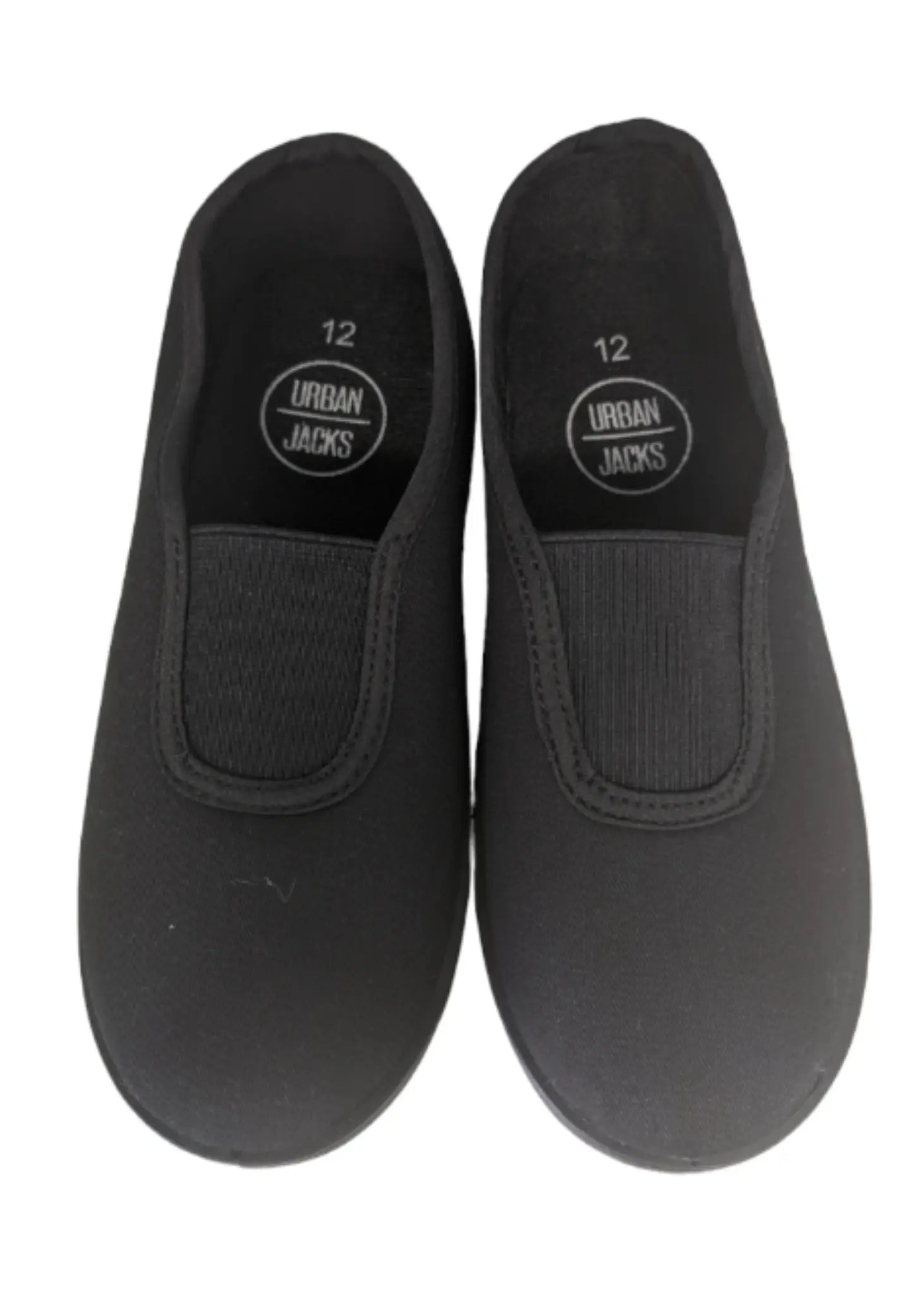 Black gusset plimsolls discount