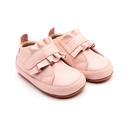 Old Soles Frilly Baby  Powder Pink Baby Shoes