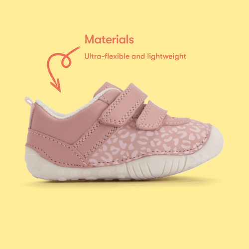 START-RITE Little Smile Pink Leather Nubuck Baby Prewalker Shoes