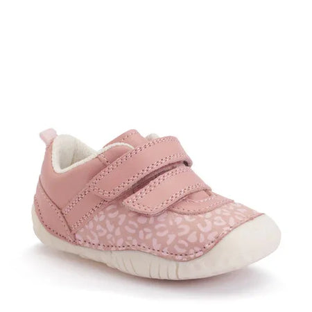 START-RITE Little Smile Pink Leather Nubuck Baby Prewalker Shoes - Emmanuelle Marshall Children's Shoes