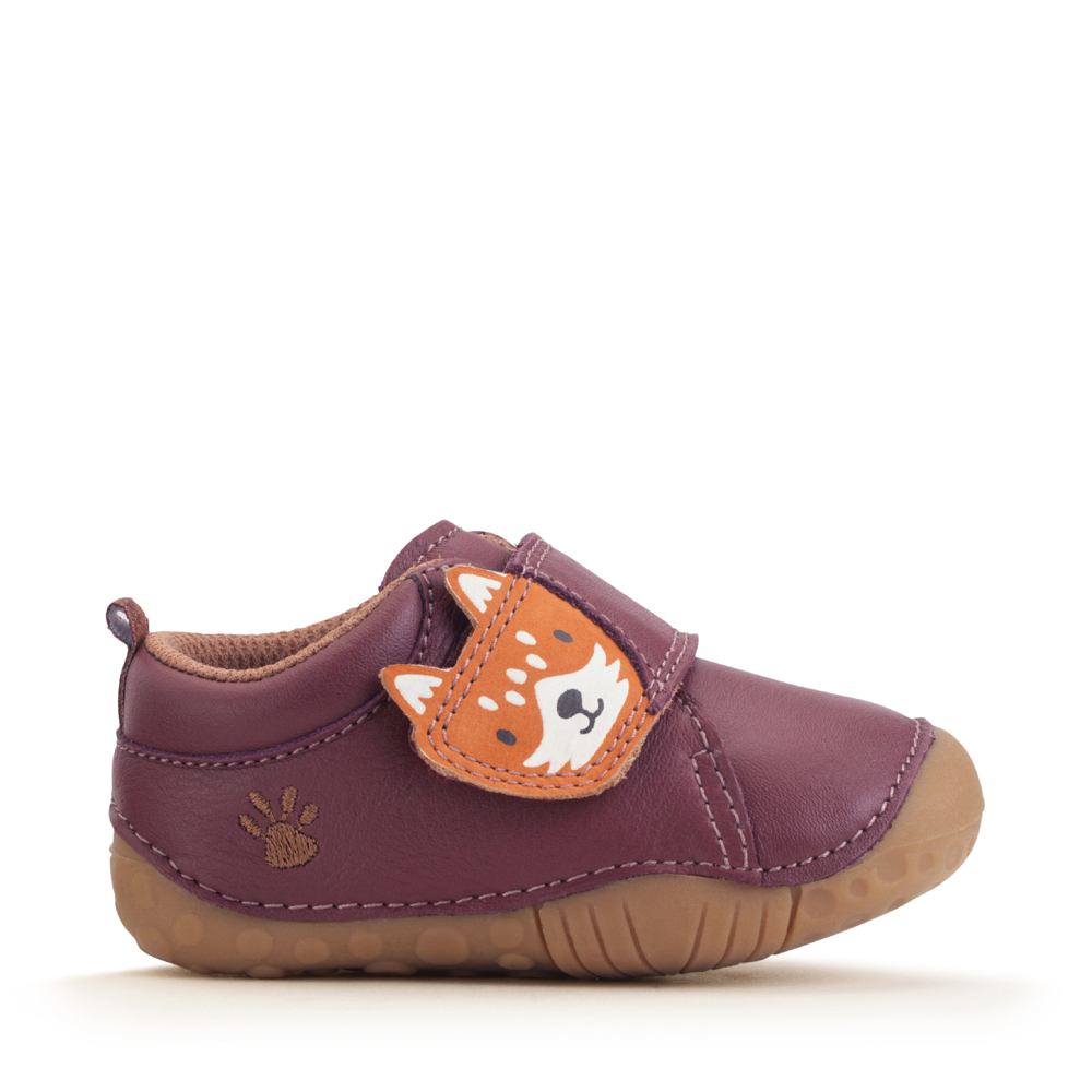 START-RITE  Fox Tail Burgundy Baby Prewalkers Shoes 