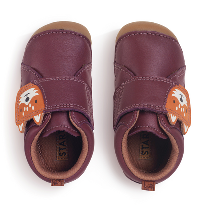 START-RITE Fox Tail Burgundy Baby Prewalkers Shoes 