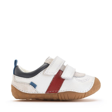 START-RITE Zap White Leather Suede Baby Prewalker Shoes