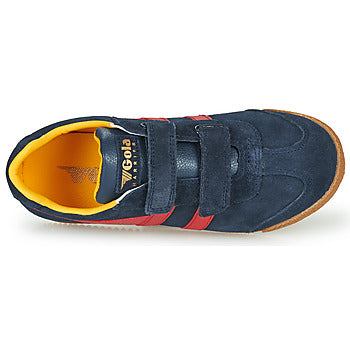 Gola Harrier Navy / Red / Sun Suede Strap Trainers