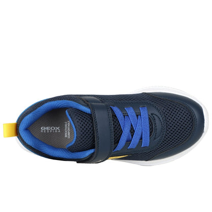 Geox J Sprintye Navy Royal Velcro Junior Trainers