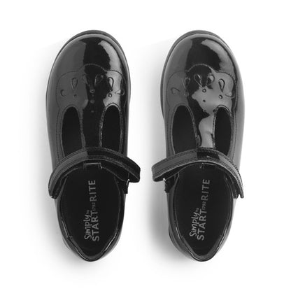 START-RITE Novel Patent Girls School Shoes