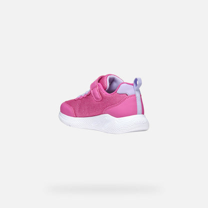 Geox J Sprintye Fuchsia Lilac Velcro Junior Trainers