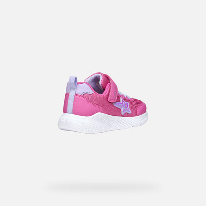 Geox J Sprintye Fuchsia Lilac Velcro Junior Trainers