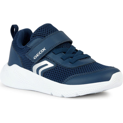 Geox J Sprintye Navy Velcro Junior Trainers