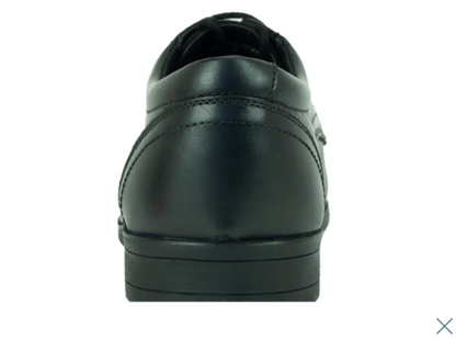 Term Edward Black Lace Up School Shoes