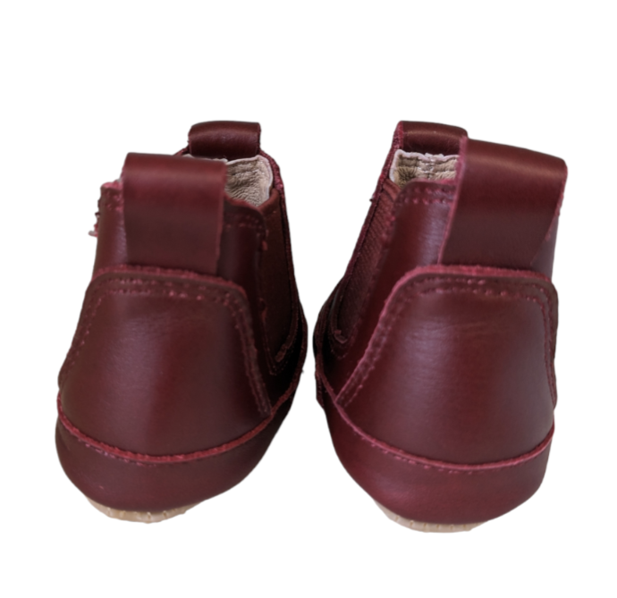 (Sale) Old Soles Bambini Local  Burgundy Baby Booties
