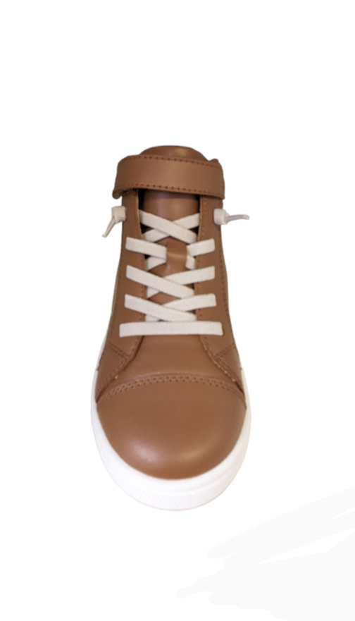 Old Soles Brigade High Top Tan Grey White Boots