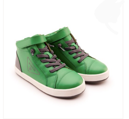 Old Soles Brigade Neon Green High Top Leather Velcro Boots
