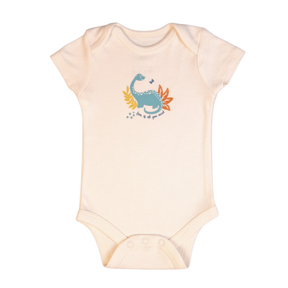 Organic Short Sleeve Bodysuit - Baby Dino