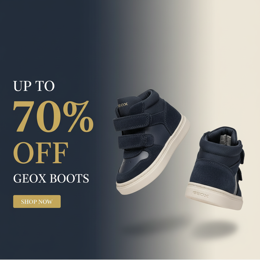 Geox Boots Sale Banner - Up to 70% Off