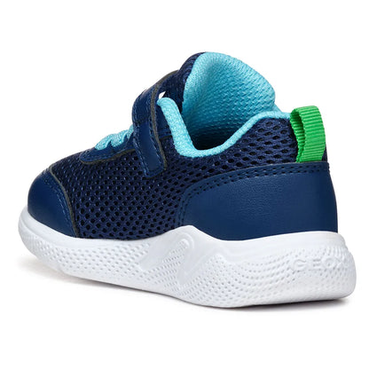 Geox J Sprintye Navy Light Green Velcro Junior Trainers