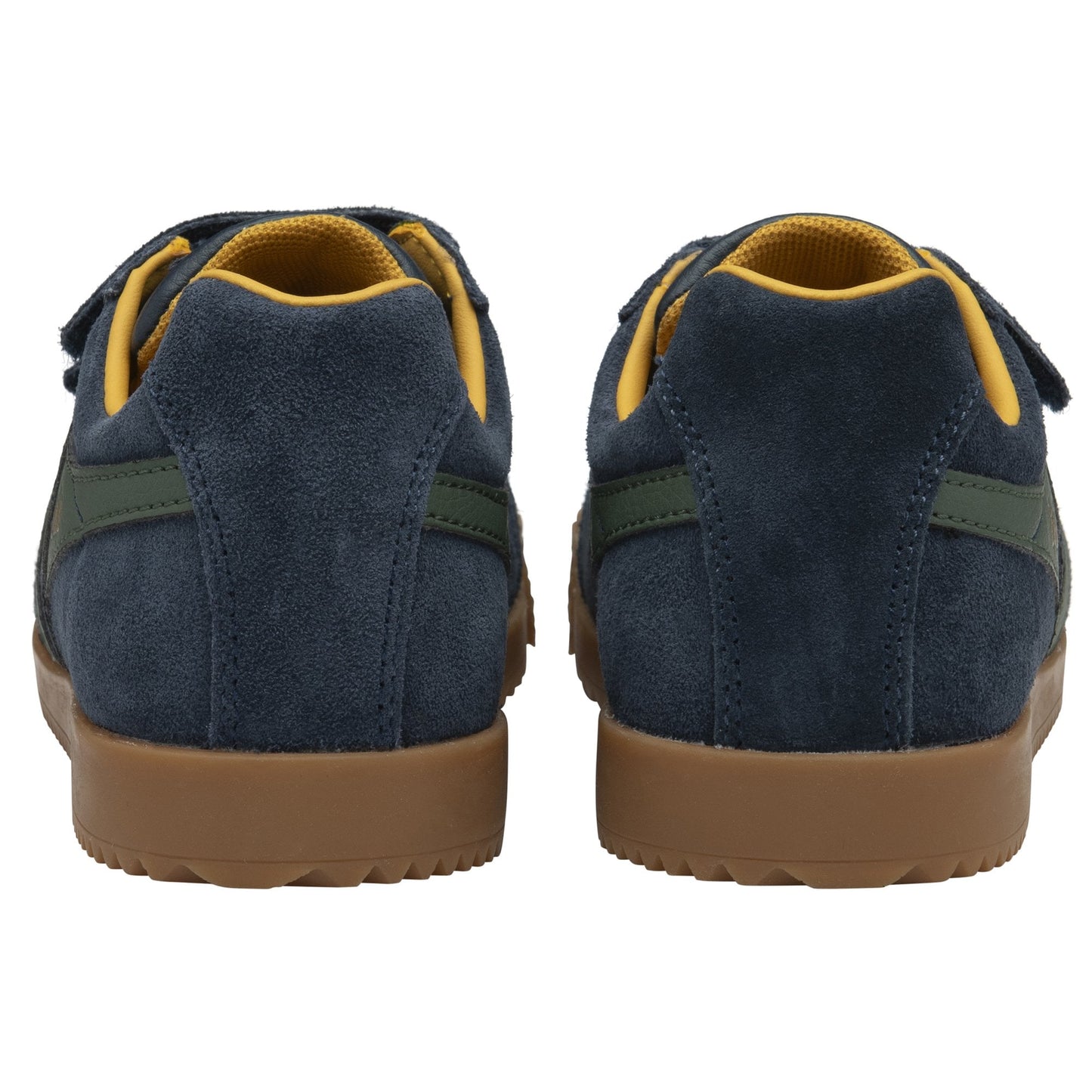 Gola Harrier Navy Sage Sun Suede Kids Trainers