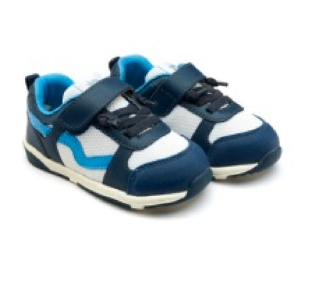 Oldsoles Fly By Squad Denim Malibu Snow Toddler Trainers