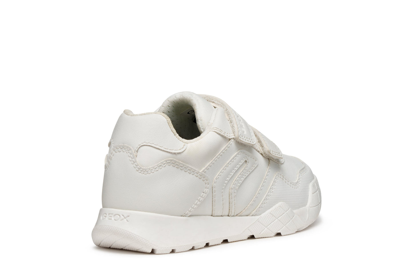 Geox J Ranne White Velcro Boys/Girls Trainers