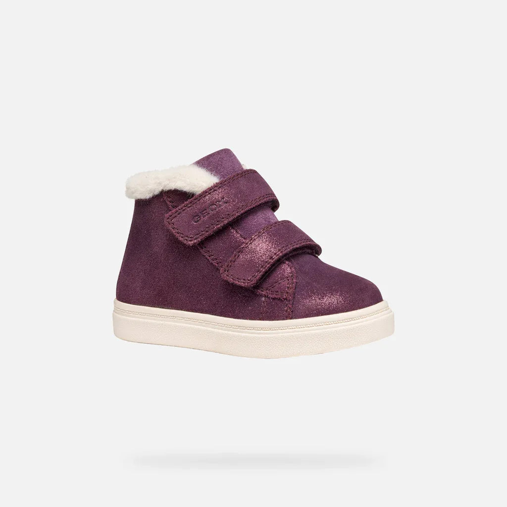 Geox B Nashik Violet Fur lined Waterproof Boots - Emmanuelle Marshall Children's Shoes