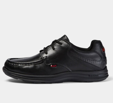 KICKERS Reasan Lace  Leather  Youth Black School Shoes