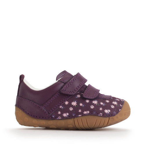 START-RITE Little Smile Burgundy Baby Prewalker Shoes