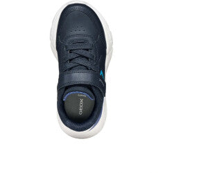 Geox J Loftus Navy Royal Trainers