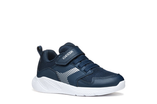 Geox J Sprintye Navy Velcro Junior Trainers