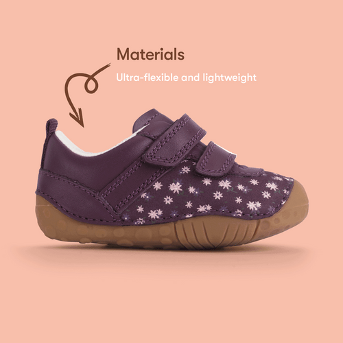 START-RITE Little Smile Burgundy Baby Prewalker Shoes