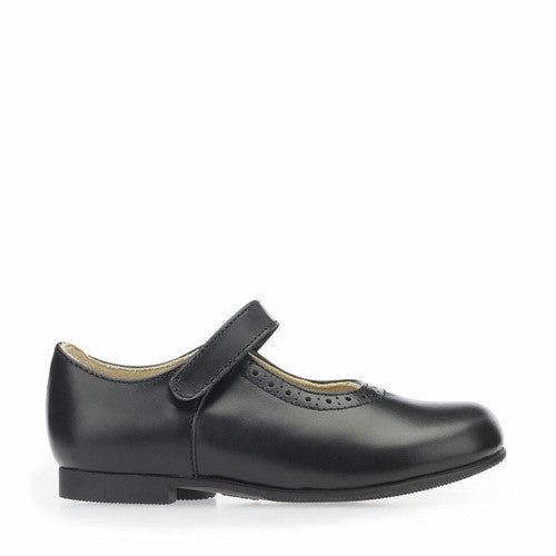 STAR-TRITE Delphine Black Velcro Narrow School Shoes