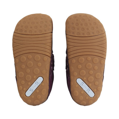 START-RITE Little Smile Burgundy Baby Prewalker Shoes