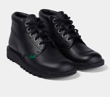 KICKERS Kick Hi Zip Leather Black Boots