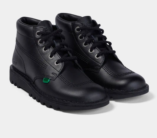 KICKERS Kick Hi Zip Leather Black Boots