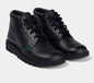 KICKERS Kick Hi Zip Leather Black Boots