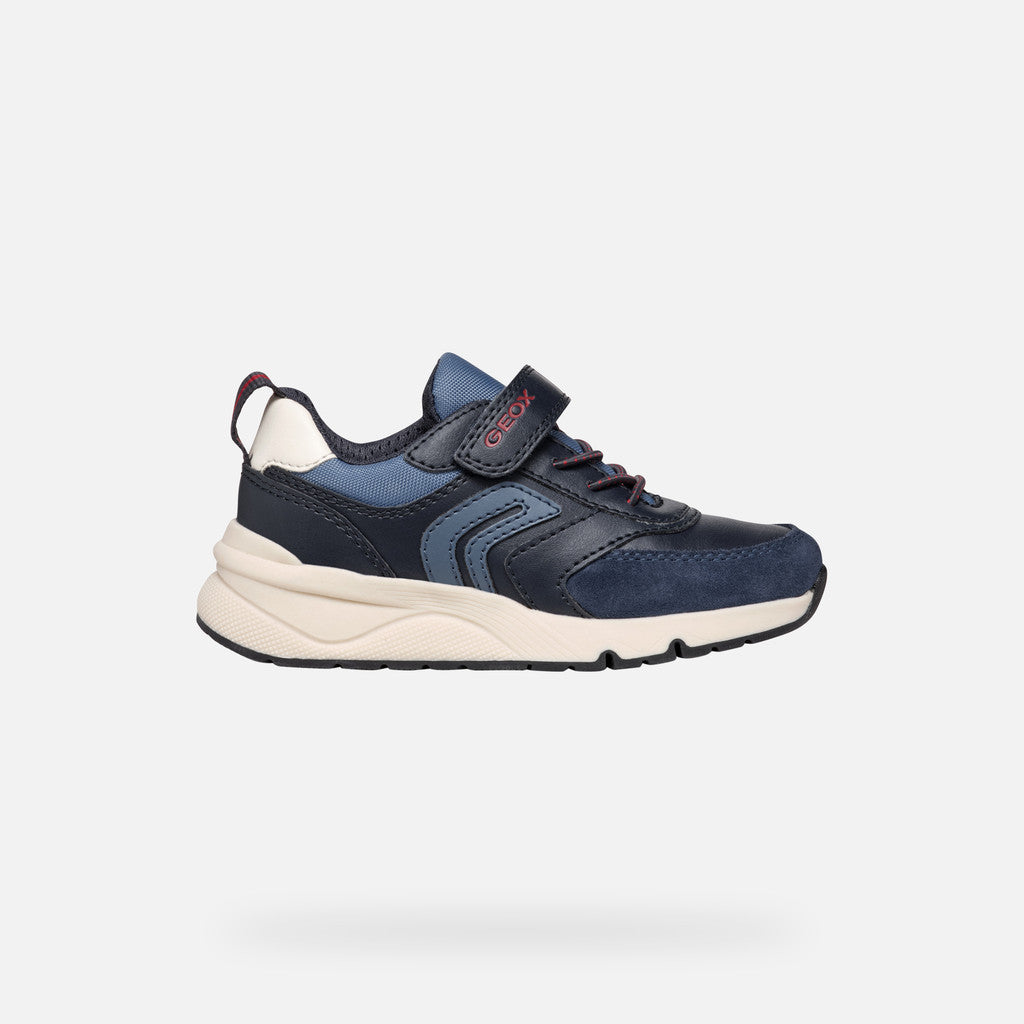J Rooner Navy Dark Red Trainers Emmanuelle Marshall Children's Shoes