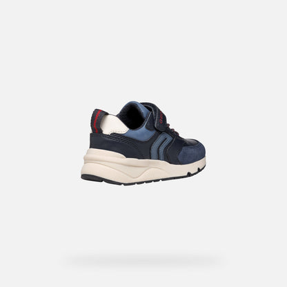 J Rooner Navy Dark Red Trainers Emmanuelle Marshall Children's Shoes
