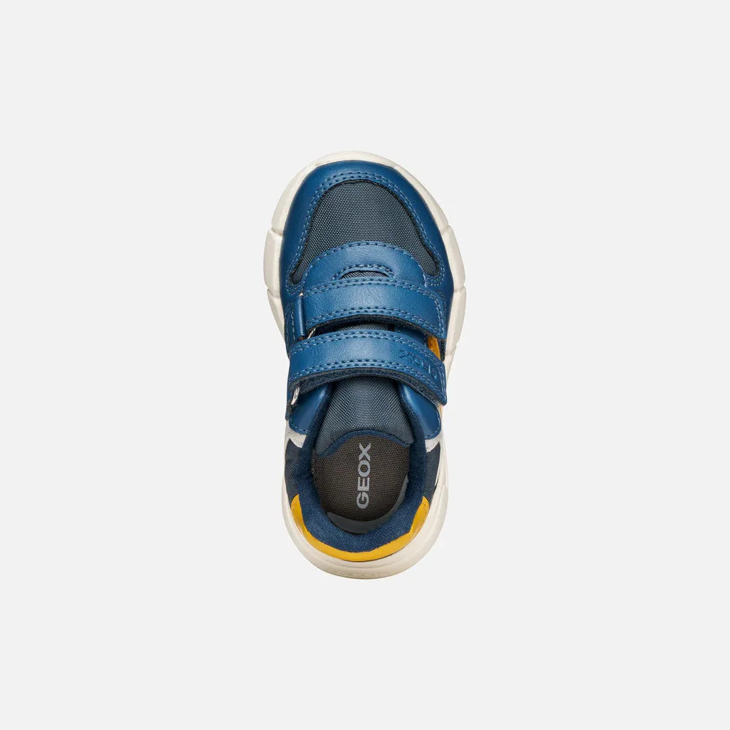 Geox B Flexyper Mini Avio Ochre Trainers - Emmanuelle Marshall Children's Shoes