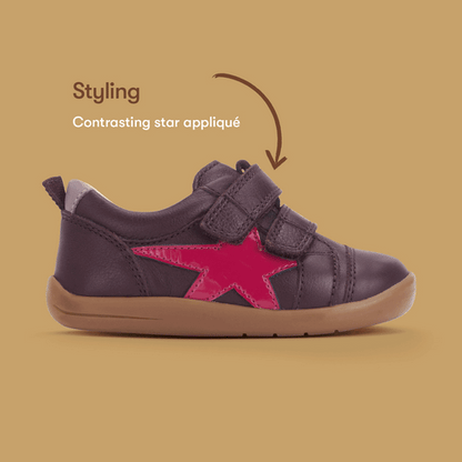 START-RITE Playhouse Star Burgundy Cherry Patent Toddlers Shoes